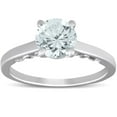 thumbnail image 1 of Silvago Jewel 1 Ct Lab Created Diamond Round Brilliant Cut Wedding Ring for Women's - 14K White Gold Plated Anniversary Ring - Daily Wear Ring for Her- Engagement Rings - Anniversary Gifts for Wife, 1 of 3