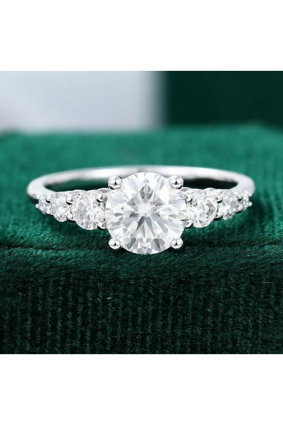 14K Lab Created Round Cut 2.1 Ct Diamond Ring - 2 Stone Engagement Wedding Toi Et Moi Ring for Women's - Causal Daily Wear Ring For Women's - Two Stone Diamond Ring for Women's
