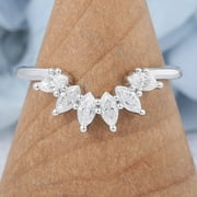 SILVAGO JEWEL 14K White Gold Over Jewelry Collections For Women's - 1.7 Ct Marquise Cut White Diamond Ring For Anniversary Gifts - Bridal Engagement Rings - Wedding Proposal Rings for Girlfriend