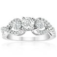 thumbnail image 1 of Silvago Jewel 14K White Gold Plated Ring - Round Cut 1.3 Ct VVS1/D Diamond Ring - Latest Engagement Diamond Ring for Women's - Wedding Diamond Rings for Women's - Infinity Swirl Rings for Her, 1 of 3