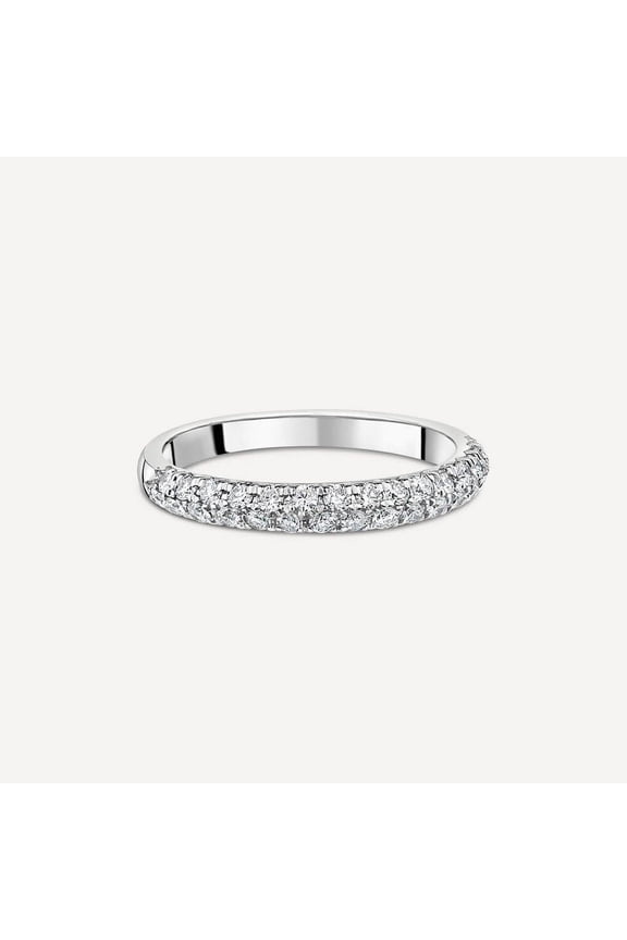 14K White Gold Plated Ring For Women's - 1.7 Ct VVS1/D Round Cut Diamond Rings - Gorgeous Anniversary Gifts for Women's - Party Wear Diamond Rings - Wedding Bands for Women's