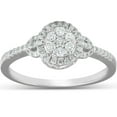 thumbnail image 1 of Silvago Jewel 14K White Gold Plated Rings - 1 Ct Round Cut Lab Created Diamond Rings - Forever Diamond Ring for Women's - Jewellery Diamond Rings Wedding Sets Past Present Future - Diamond Jewellery, 1 of 3
