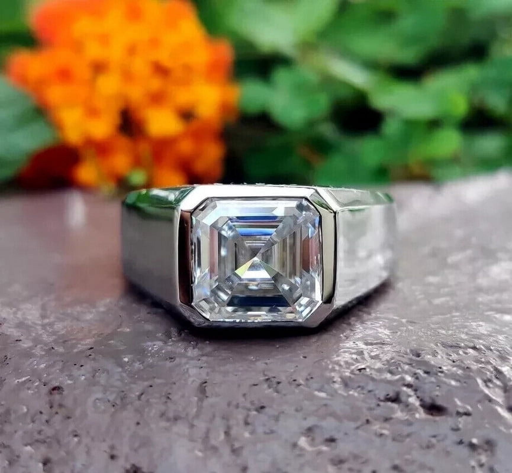 Silvago Jewel 14k White Gold Over 2.2 Ct Man's Ring - Lab Created ...