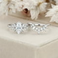 thumbnail image 1 of Silvago Jewel 2.1 Ct Marquise Cut Lab Created Diamond Ring - 14K White Gold Over Ring - Engagement Ring Bridal Set Gifts - Gorgeous Cluster Diamond Anniversary Gift for Women's - Gifts for Birthday, 1 of 7