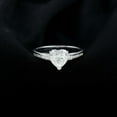 thumbnail image 1 of Silvago Jewel 2.20 Ct VVS1/D Heart Cut Lab Created Simulated Diamond Ring - 14K White Gold Plated Solitaire with Accents Rings - Wedding Jewelry For Bridesmaids Silver - Forever Diamond Ring, 1 of 7