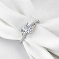 thumbnail image 1 of Silvago Jewel 2 Ct Heart Cut Lab Created Diamond Rings - 14K White Gold Over Ring - Engagement Split Shank Promise Rings for Women's - Forever Diamond Ring for Women's - Heart Shape Proposal Rings, 1 of 6
