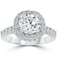 thumbnail image 1 of Silvago Jewel Brilliant 2 Ct Round Cut Lab Created Diamond Wedding Ring - 14K White Gold Plated Engagement Ring - Diamond Engagement Rings - Diamond Ring for Women Clearance, 1 of 3