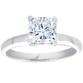 thumbnail image 1 of Silvago Jewel Excellent 1.8 Ct Radiant Cut Lab Created Simulated Diamond Ring - 14K White Gold Plated Diamond Ring - Solitaire Handmade Diamond Ring for Her - Simple Diamond Ring for Her, 1 of 3