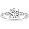thumbnail image 1 of Silvago Jewel Excellent 1.9 Ct Round Cut Lab Created Simulated Diamond Rings - 14K White Gold Plated Wedding Anniversary Rings - Gorgeous Anniversary Gift for Women's - 30th Wedding Anniversary Gifts, 1 of 3