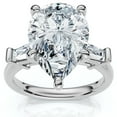 thumbnail image 1 of Silvago Jewel Luxurious 2 Ct Pear Cut Lab Created Diamond Engagement Wedding Ring - Perfect for Weddings, Anniversaries, and Birthday Gifts for Women's - Classic Engagement Wedding Women's Rings, 1 of 3