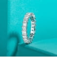 thumbnail image 1 of Silvago Jewel Princess Cut 1.2 Ct Lab Created Diamond Engagement Band - 14k White Gold Over Engagement Ring - Eternity Women's Diamond Band - Wedding Anniversary Gifts - Graduation Gifts, 1 of 9