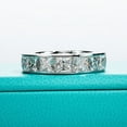thumbnail image 1 of Silvago Jewel Princess Cut 3.2 Ct Diamond Wedding Band for Women's - Diamond Anniversary Gifts for Wife - 14k White Gold Over Diamond Band for Women's - Channel Set Women's Engagement Band, 1 of 8