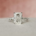thumbnail image 1 of Silvago Jewel Radiant Cut Excellent 2.1 Ct Diamond Ring For Women's - Silver 14K White Gold Over Ring - Solitaire with Accent Diamond Rings for Women's - Engagement Wedding Diamond Rings for Her, 1 of 9