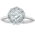 thumbnail image 1 of Silvago Jewel Round Cut 1.4 Ct Lab Created Diamond Rings - 14K White Gold Plated Wedding Rings - 23rd Anniversary Gifts Not Too Expensive - Jewellery Diamond Rings Wedding Sets Past Present Future, 1 of 3