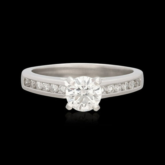 Silvago Jewel Round Cut 1.5 Ct Diamond Rings - 14K White Gold Plated Rings - Engagement Wedding Prong Setting Rings for Women's - Causal Office Wear Rings for Gift - Forever Diamond Rings for Women's