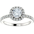thumbnail image 1 of Silvago Jewel Round Cut Excellent 1.3 Ct Diamond Ring For Women's - 14K White Gold Plated Wedding Anniversary Ring - Jewellery Silver Clearance Wedding Rings Sets - Wedding Anniversary Gifts, 1 of 3