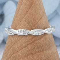 Silvago Jewel Round Cut Excellent 1.73 Ct Diamond Ring For Women's - 14K White Gold Plated Wedding Anniversary Rings - Twisted Shank Engagement Wedding Women's Rings - Engagement Wedding Diamond Ring