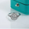 thumbnail image 1 of Silvago Jewel Silver 14K White Gold Over Rings - 1.6 Ct Round Brilliant Cut Diamond Rings - Halo With Split Shank Rings for Women's - Halo Rings Set for Women's - Mothers Day Gifts From Daughter, 1 of 8