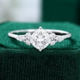 thumbnail image 1 of Silvago Jewel Silver 14k White Gold Over Rings for Her - Cushion Cut Excellent 1.9 Ct Diamond Ring For Women's - Solitaire with Accent Diamond Rings for Women's - Multi-Stone Diamond Rings for Her, 1 of 9