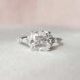 thumbnail image 1 of Silvago Jewel Silver 14k White Gold Over Ring - Cushion Cut Excellent 2 Ct Diamond Ring For Women's - Solitaire with Accent Diamond Rings for Her - Engagement Wedding Diamond Rings for Women's, 1 of 11