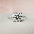 thumbnail image 1 of Silvago Jewel White Gold Over 14k Silver Diamond Ring - Brilliant 1.9 Ct Round Cut Diamond Ring - Halo Diamond Rings for Women's - Eternity Diamond Rings for Women's - Solitaire with Accent Rings, 1 of 13