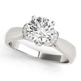 thumbnail image 1 of Silvago Jewelry 1.92 Ct Round Cut Halo Solitaire Engagement Ring – 14K White Gold Plated – Moissanite Accents – Refined Wedding Jewelry – Proposal Band – Giftable Engagement Jewelry, 1 of 2