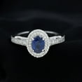 thumbnail image 1 of Silvago Jewelry 14K White Gold Plated Rings Gifts - 2.14 Ct Oval Cut Moissanite Rings - Beautiful Engagement Ring for Women's - Double Halo Special Occasion Ring - Wedding Jewelry For Bridesmaids, 1 of 8