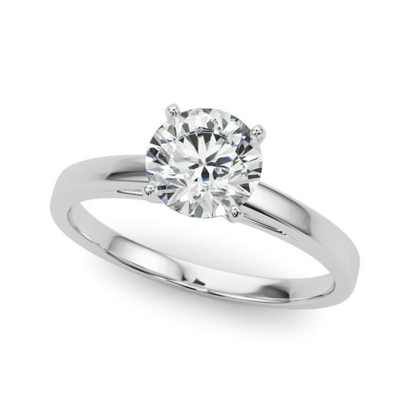 Silvago Jewelry 2.02 Ct Round Cut Moissanite Ring for Women - 14K White Gold Plated Engagement Band - Beautiful Proposal Ring - Ideal Birthday or Anniversary Present