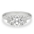 thumbnail image 1 of Silvago Jewelry 2.24 Ct Round Cut Engagement Ring - Moissanite in Unique 3-Stone Design - 14K White Gold Plated Band for Women, 1 of 3
