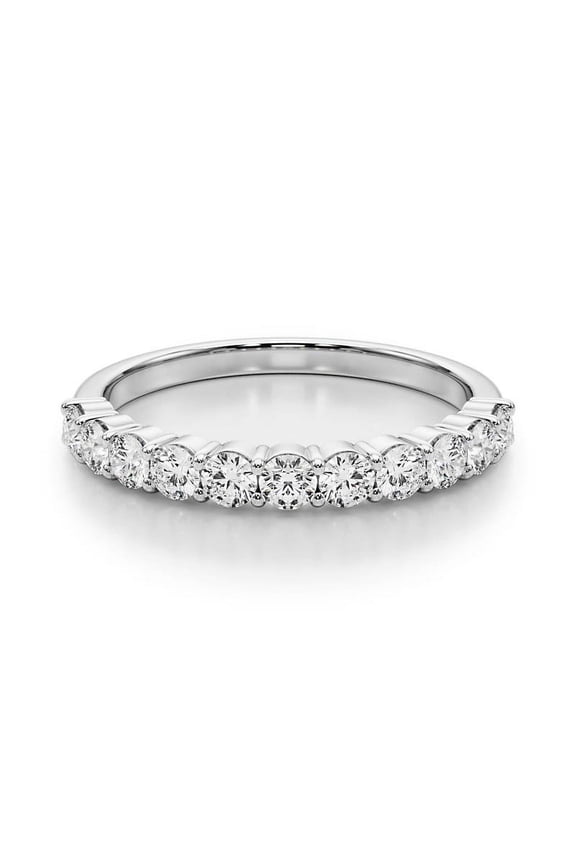 ry Luxurious Stone Engagement Wedding Rings for Women's - 1.75 Ct Round Cut White Moissanite Rings for Her - Half Eternity Band Proposal Rings - Make Her Heart Skip a Beat with This Gift