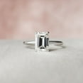 thumbnail image 1 of Silvago Jewelry White Gold Plated 14K Diamond Ring - Emerald Cut Excellent 1.85 Ct Diamond Ring For Women's - Solitaire Diamond Rings for Women's - Solo Simple Stone Diamond Rings for Women's, 1 of 10