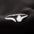 thumbnail image 1 of Silvago Jewelry White Gold Plated 14K Moissanite Ring - 2.14 Ct VVS1/E-F Pear Cut Moissanite Rings - 2 Stone Moissanite Rings for Women's - Solitaire with Accent Rings for Women's, 1 of 9
