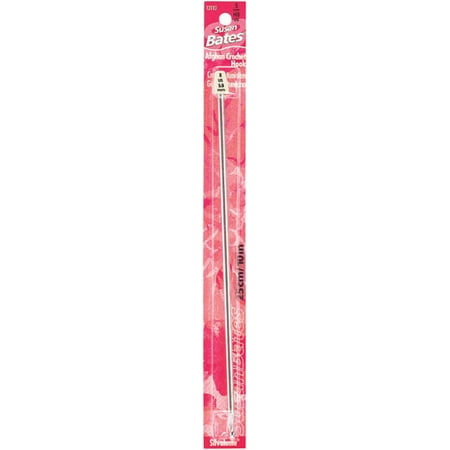 Silvalume Aluminum Afghan Hook, 10", Size G6, Lavender