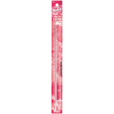 Silvalume Aluminum Double-End Crochet Hook 10"-Size G6/4mm, Pk 6, Susan Bates