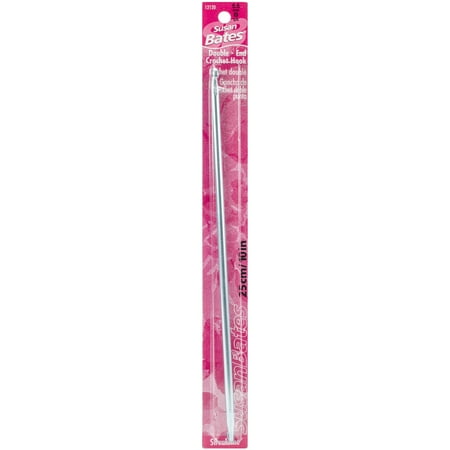 Silvalume Aluminum Double-End Crochet Hook 10"-Size I9/5.5mm, Pk 6, Susan Bates