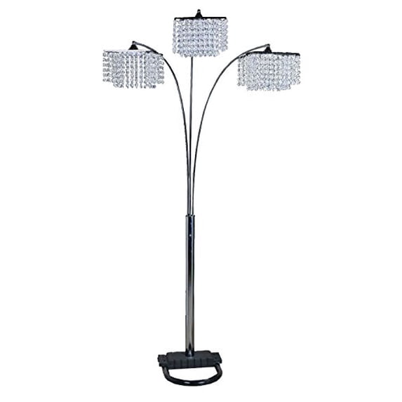 Silvanus Crystal Floor Lamp, 84-Inch