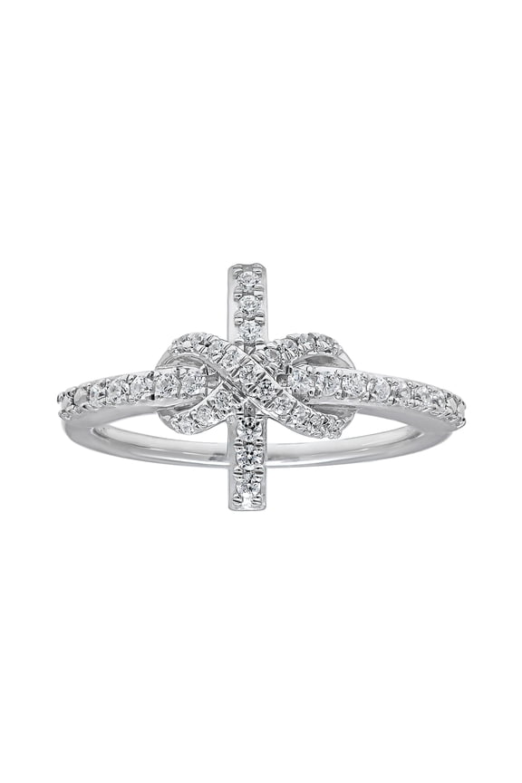 Silver 0.25CT 925 Natural Diamond Fine Ring