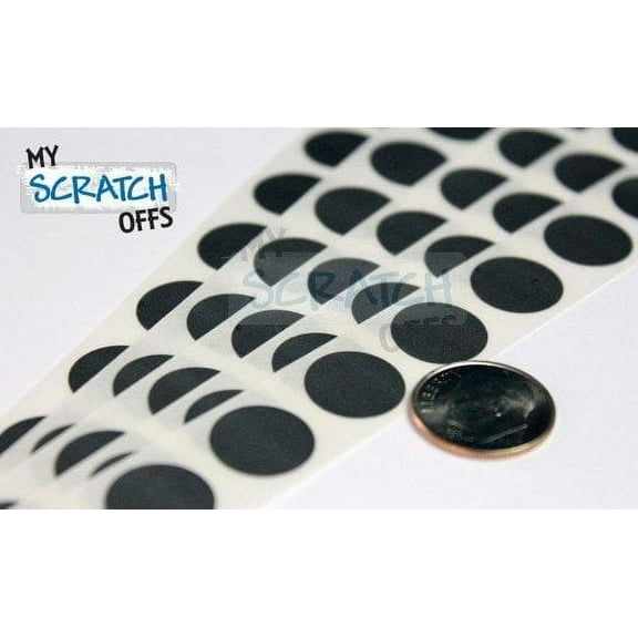 My Scratch Offs 0.50 Inch Silver Round Scratch Off Sticker Labels, 100 Count