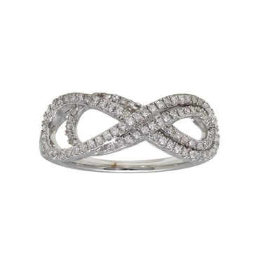Silver 1/5ctw 925 Natural Diamond Ring
