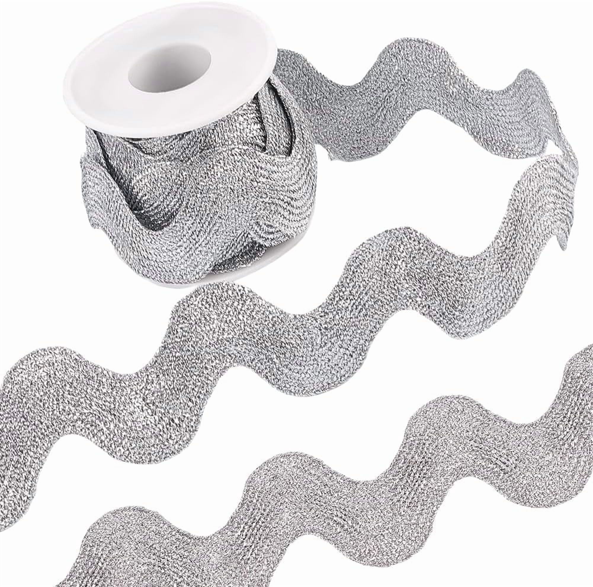 Silver 1 Inch Metallic Rick Rack Trim Silver RIC Rac 5 Yards Rickrack ...
