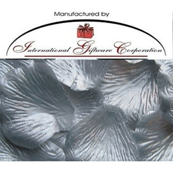 Silver - 100 Silk Rose Petals Wedding Favors - Solid Colors - Wedding Reception and Party Supplies