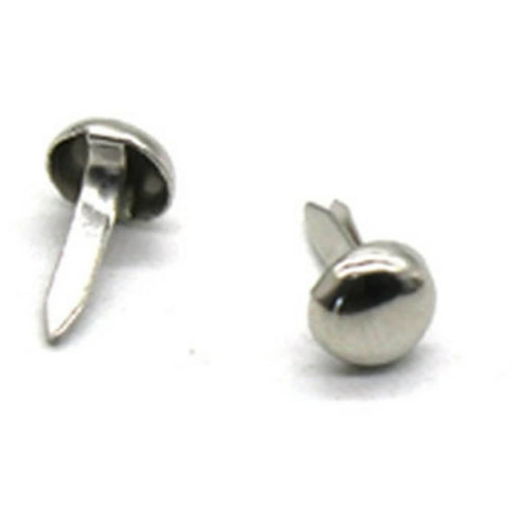 Silver 100Pcs Mini Round Paper Fasteners For Scrapbooking Crafting Diy Projects Copper Plated Silver 1Inch