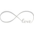 thumbnail image 1 of Silver 12" x 33" Infinity Symbol Word Love Vinyl Art Decal, 1 of 1