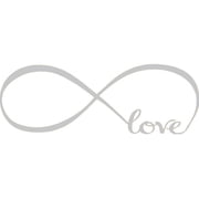 Silver 12 x 33 Infinity Symbol Word Love Vinyl Art Decal