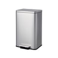 thumbnail image 1 of Silver 13 Gallon Soft-close Pedal Stainless Steel Kitchen Trash Can, 1 of 7