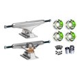 Silver 139mm Truck 8.0" Package Skateboard Wheels 53mm Abec 7 Bearings