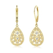 Silver/14k Quality Gold Plated Dangle Drop Earrings for Women Hypoallergenic Cubic Zirconia Women Earrings Classic Dangly Earrings[u122]