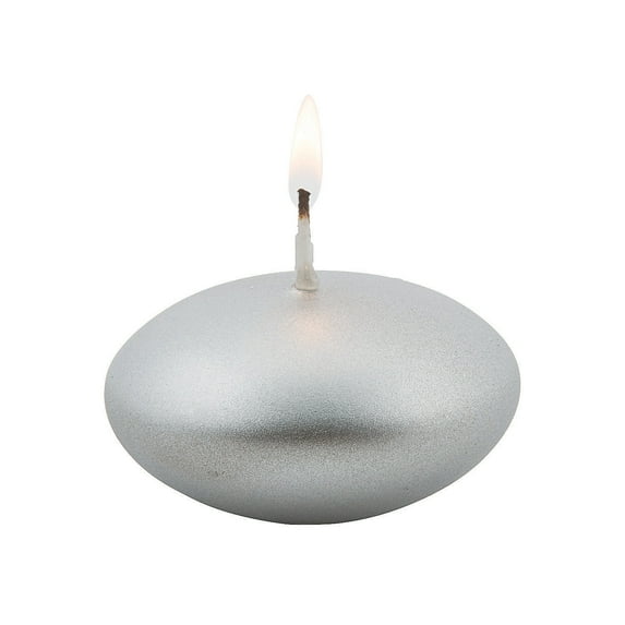 Silver 2.25" Floating Candles - Home Decor - 12 Pieces
