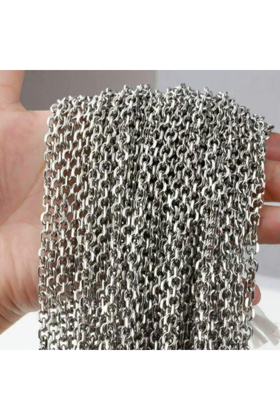 Silver 2/3/4/5mm Stainless Steel Bulk Factory Wholesale Round Rolo Chain