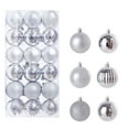 thumbnail image 1 of Silver 2.36" Small Christmas Balls Christmas Tree Decoration Ornaments Shatterproof Hanging Balls for Birthday Halloween Holiday Wedding Decorations Set of 36pcs, 1 of 6